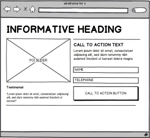 what is a landing page mockup